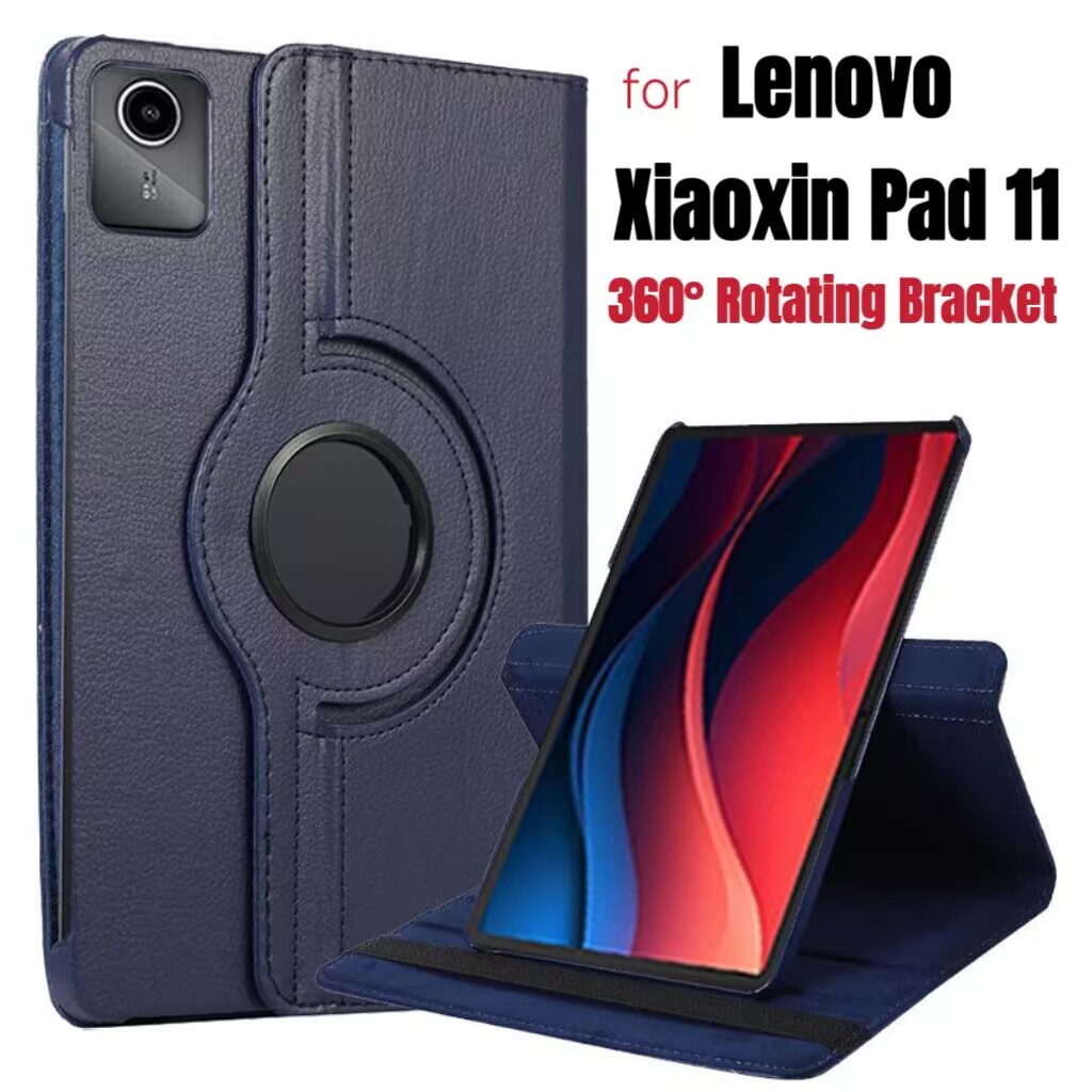 360° วงเล็บหมุนได้สําหรับ 2024 Lenovo Tab M11TB330FU แท็บเล็ต 11 นิ้ว ปกหนังป้องกันการตก