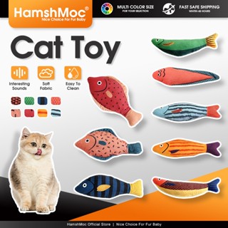 HamshMoc หมอนแมวตลก Catnip Cat Cat Catnip ของเล่นนุ่มน่ารักล…