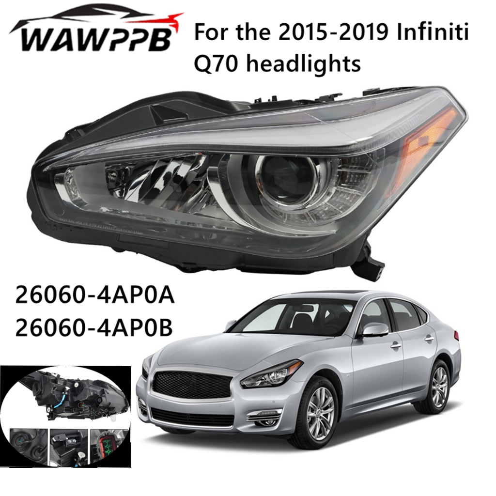 สําหรับ 2015-2019 Infiniti Q70 Q70L Non AFSLED ไฟหน้าไฟหน้า 26060-4AP0B 26060-4AP0A
