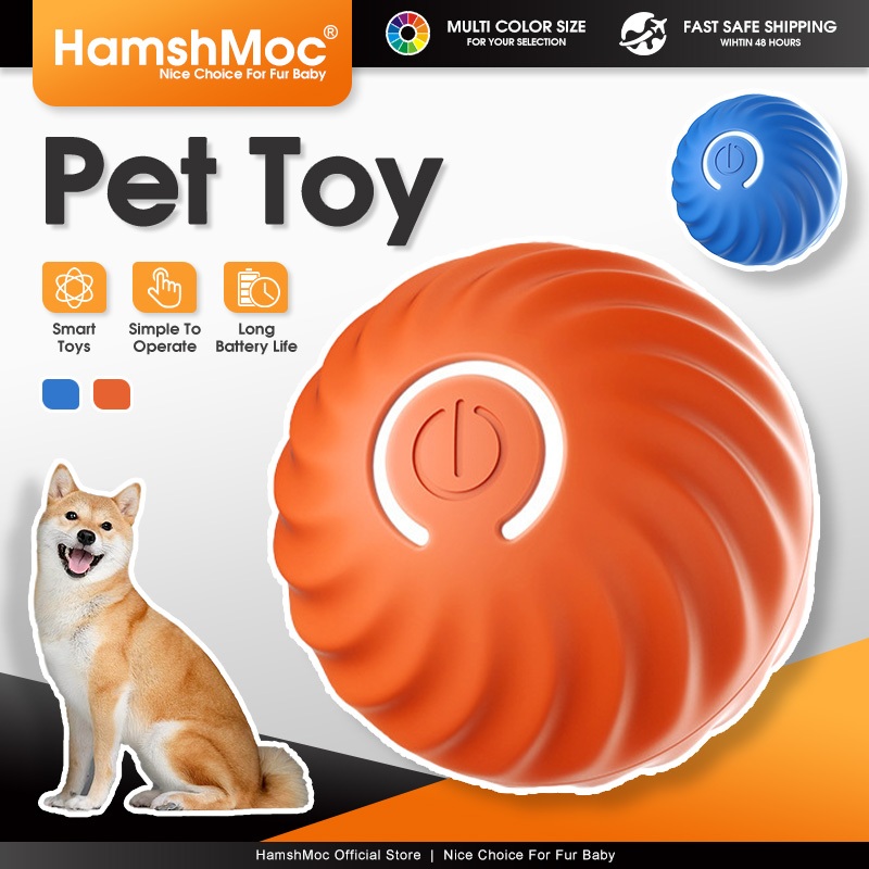 HamshMoc ลูกบอลสุนัขไฟฟ้าของเล่น Rolling Interactive ของเล่นสัตว์เลี้ยง USB Charge Ball โหมดปรับได้สําหรับแมวสุนัขเล่น Scratching อุปกรณ์เสริม