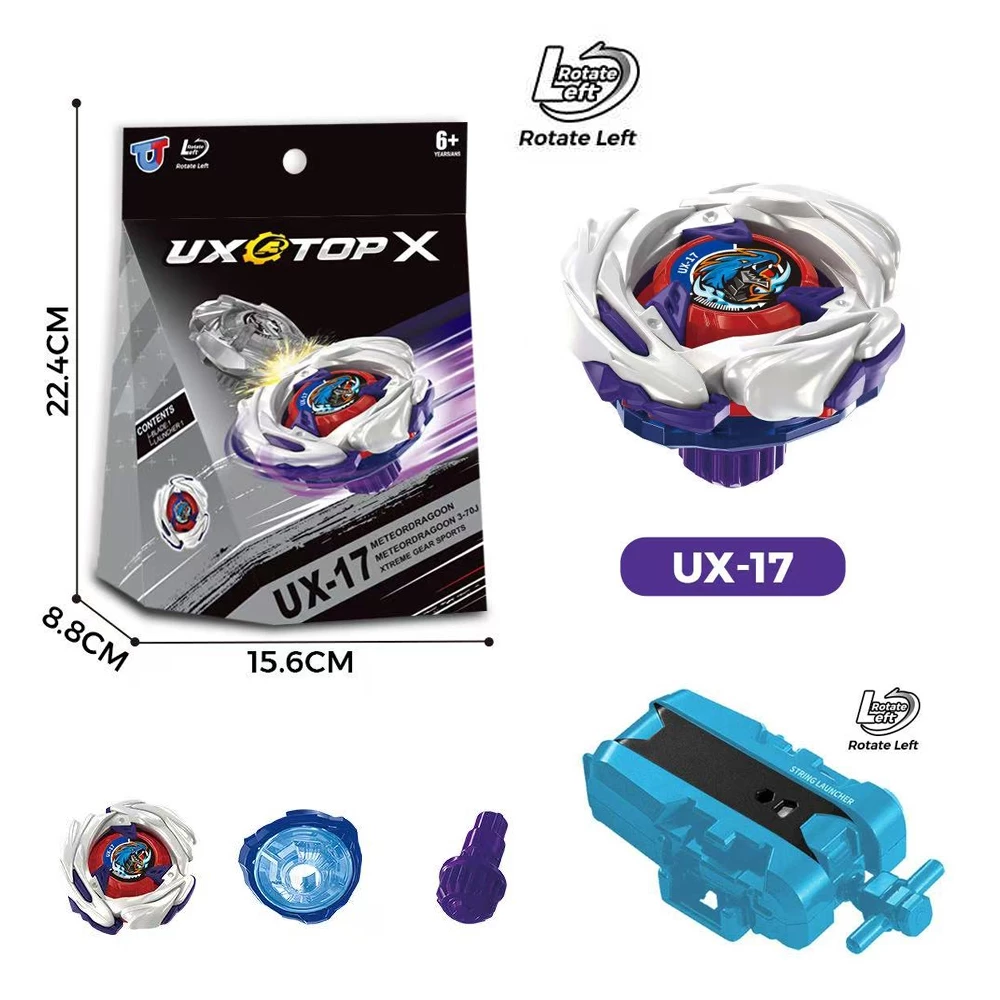 เปลวไฟยี่ห้อ X UX-17 หมุนซ้าย Starter Dash ชุด C Booster นาฬิกา Mirage เลือก Spinning Tops ของเล่นของขวัญสําหรับเด็ก