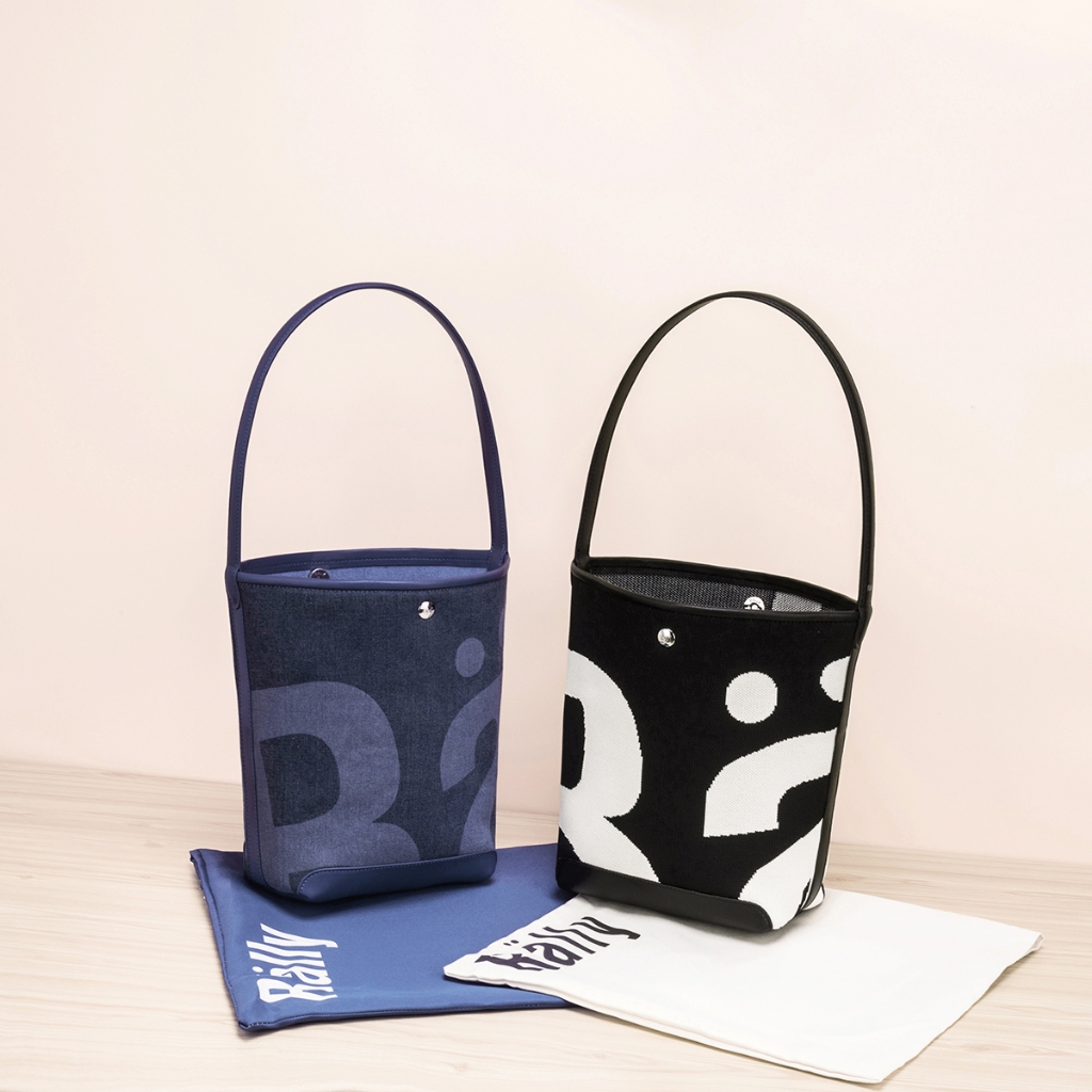 มีในสต๊อก Rally bucket bag กระเป๋าถักสำหรับสะพายและถือ