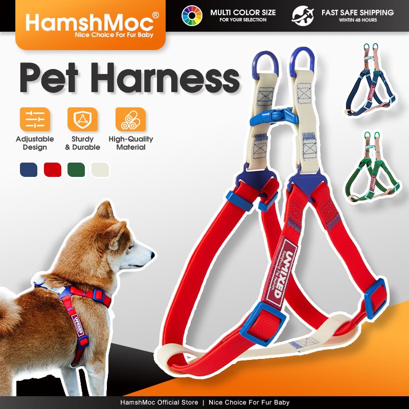 HamshMoc สายรัดสัตว์เลี้ยงน้ําหนักเบาสายรัดสุนัขกันน้ําปรับสบายสายรัดร่างกายสุนัขสายรัดหน้าอกสําหรับสุนัข
