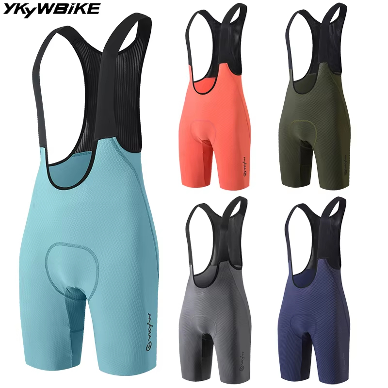 YKYWBIKE กางเกงขี่จักรยานผู้ชายแบบไร้รอยต่อ ทำจากผ้ากันเปื้อน เหมาะสำหรับฤดูร้อนและขี่บนถนน