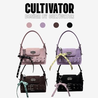 CULTIVATOR กระเป๋าสะพายไหล่แฟชั่นวินเทจสีสดใส ปรับสายได้ถอดไ…