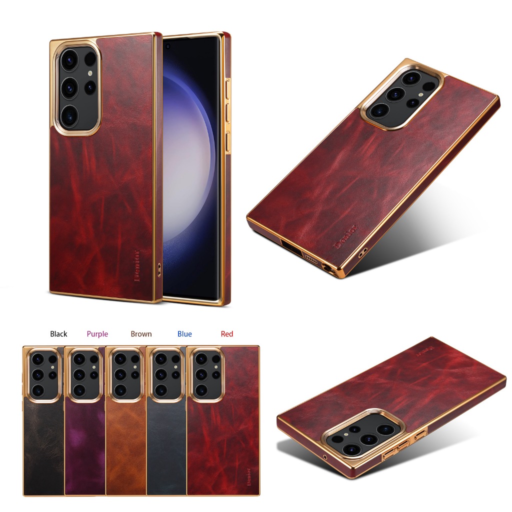 สําหรับ Samsung Galaxy S26/S25/S24/S23 เคสหนังวัวคุณภาพสูง