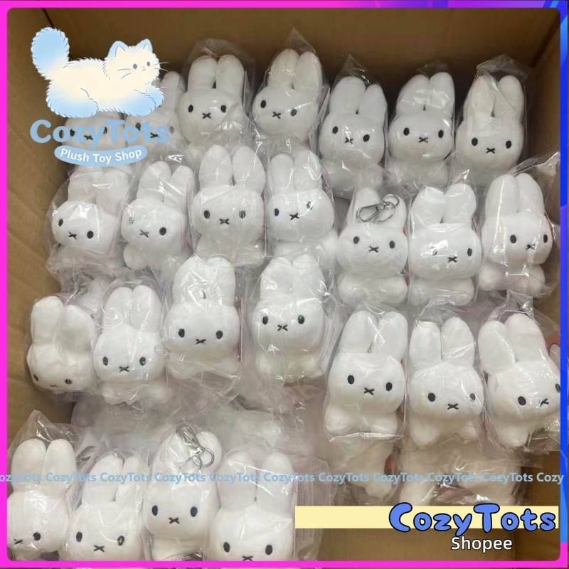 น่ารัก Miffy ตุ๊กตาตุ๊กตาน่ารักตุ๊กตาขนาดปาล์มนอนกระต่ายกระเป๋าพวงกุญแจตกแต่ง Surprise แฟนวันหยุดของขวัญ