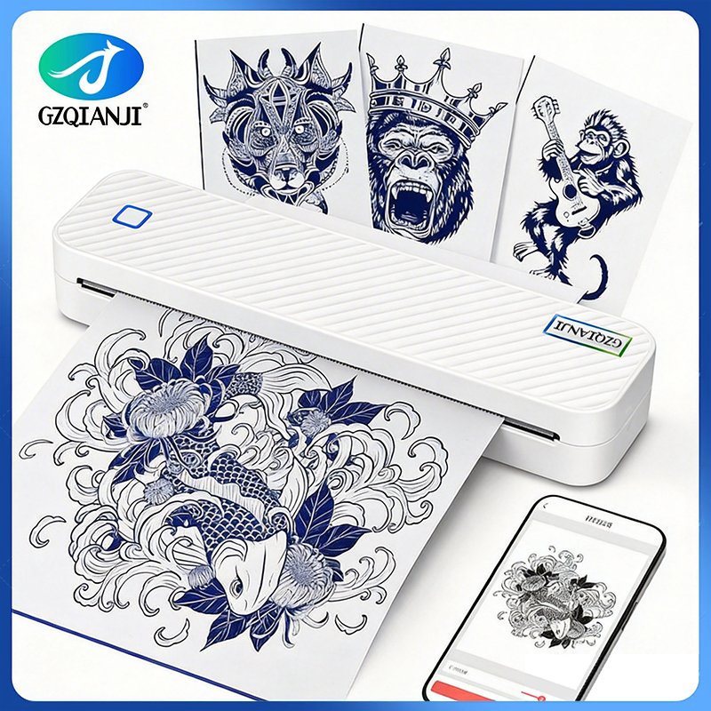 เครื่องพิมพ์ลายสัก A4 Tattoo Printer เครื่องพิมพ์ลอกลาย พิมพ์รอยสักแบบพกพา เครื่องลอกลาย