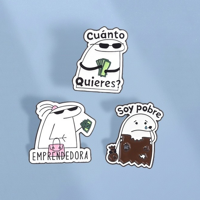 Flork Meme Pins การ์ตูนตลก สำหรับตกแต่งกระเป๋าเป้ ของขวัญสนุกๆ สําหรับเพื่อน