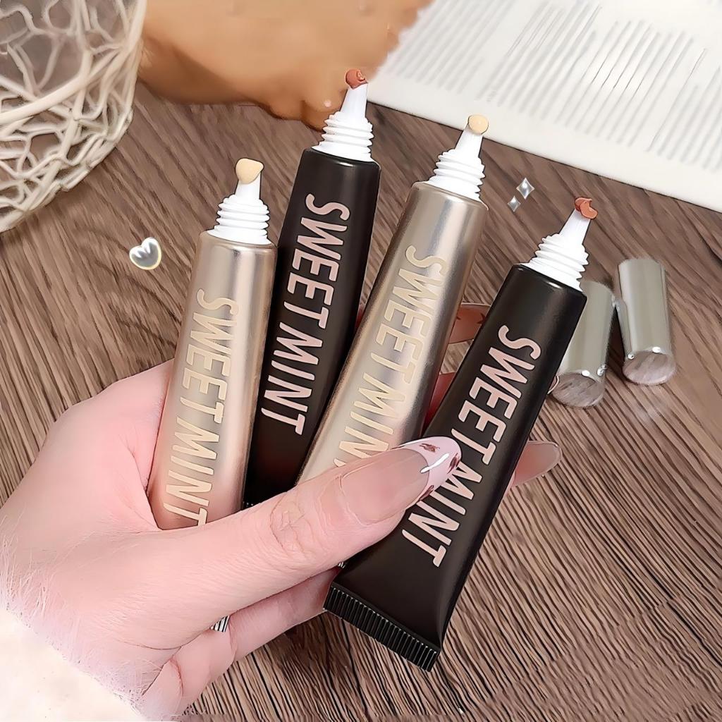 SWEET MINT 2 ชิ้นชุดคอนซีลเลอร์ Full Coverage กันน้ํา Hydrating Cover Dark Circles สิวรอยแผลเป็น Tea