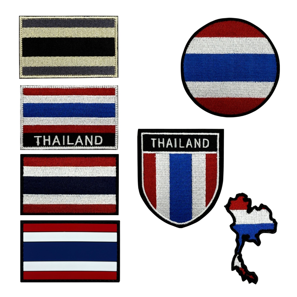 ที ประเทศไทยธง3ง พีวีซียางตะขอแหวนซิลิโคนแพทช์ตราธงที่มีตะขอ