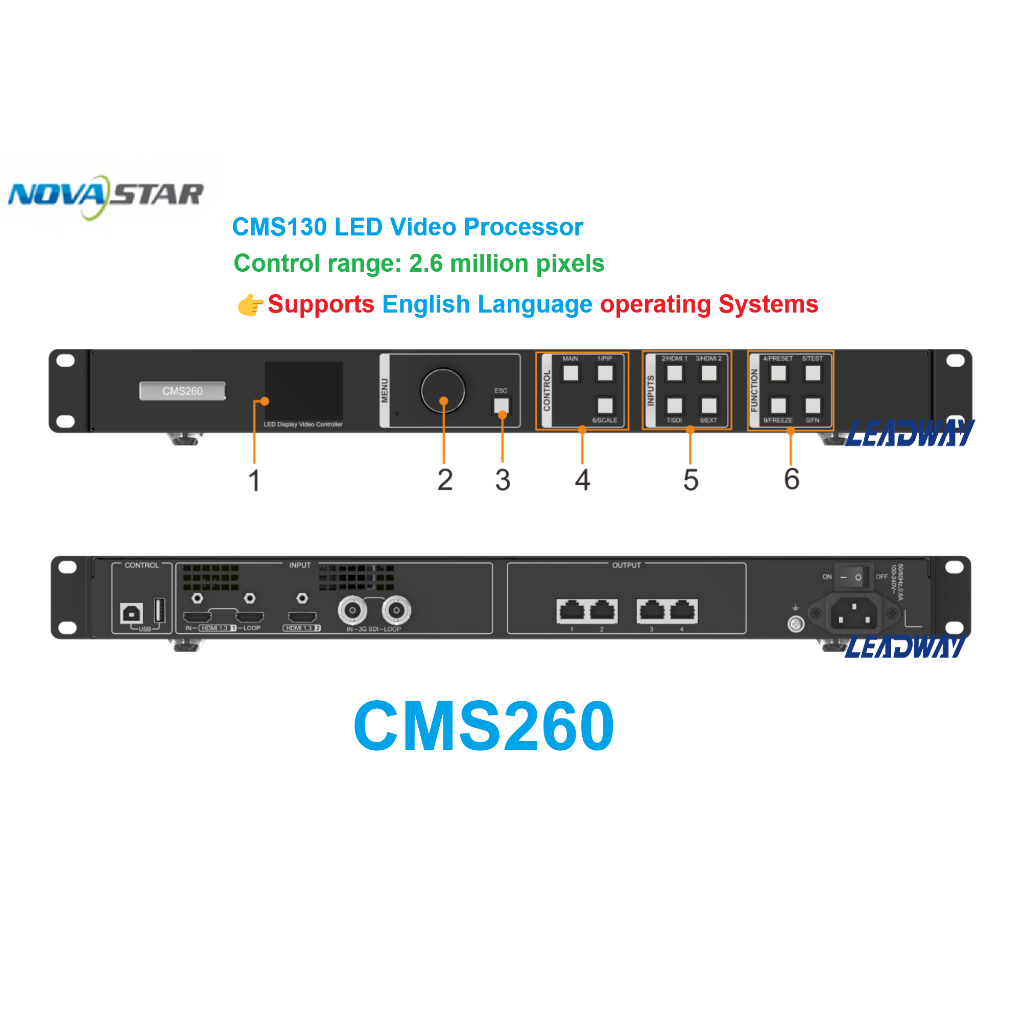 NovaStar โปรเซสเซอร์วิดีโอ CMS260 VX400 PRO VX600 PRO VX1000 PRO All-in-One LED Screen Controller แผ
