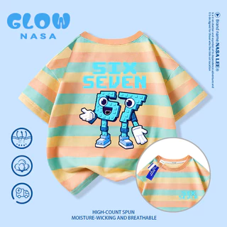 🔥 เสื้อยืด NASA ลาย sixseven สไตล์อินเตอร์ 🌍 ผ้าคอตตอนนุ่ม ใส่ได้ทุกโอกาส ✅ เด็กหญิง/เด็กชาย 3-16 ปี