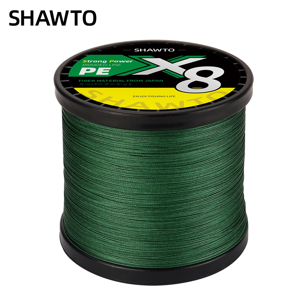 Shawto X8 สายตกปลาถัก 150M 300M 8 Strand PE Multifilament 8 Braid Wire 0.12 มม.-0.8 มม.ทดสอบปลาคาร์พ