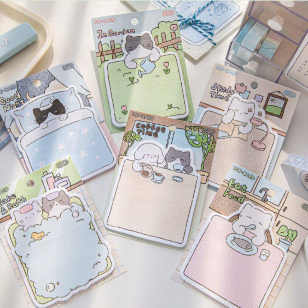30 ชิ้น Cat Sticky Notes ชุดน่ารัก Sticky Note สัตว์เขียน Memo Pads หน้า Marker Sticky Notes Pads สําหรับคนรักแมวเด็ก Office School Supplies ของขวัญสร้างสรรค์