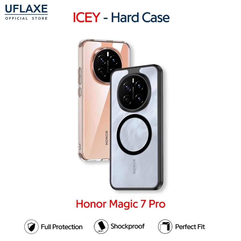 UFLAXE ICEY - เคส Honor Magic 7 Pro - เคสแข็งใสกันเหลืองกันกระแทก เคสโทรศัพท์ด้านบางเฉียบป้องกันรอยนิ้วมือ
