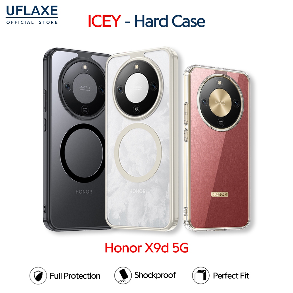 UFLAXE ICEY - เคส Honor X9d 5G - เคสแข็งใสกันเหลืองกันกระแทก เคสโทรศัพท์ด้านบางเฉียบป้องกันรอยนิ้วมือ