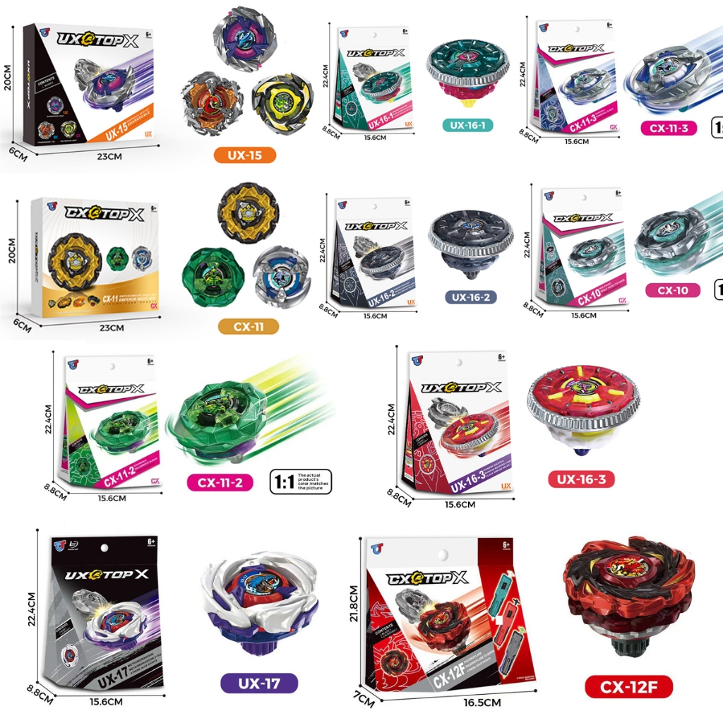 Gyro Burst CX10/CX11/CX12/UX15/UX16/UX17 Series พร้อม Launcher กล่อง Spinning Top ของเล่นเด็ก
