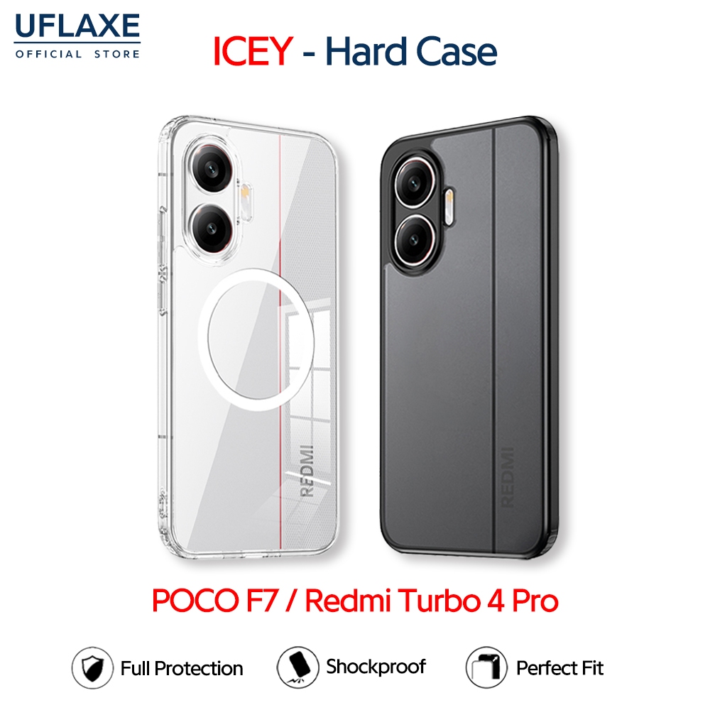 UFLAXE ICEY - เคส Xiaomi POCO F7 / Redmi Turbo 4 Pro - เคสแข็งใสกันเหลืองกันกระแทก เคสโทรศัพท์ด้านบางเฉียบป้องกันรอยนิ้วมือ