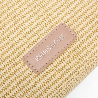 กระเป๋าสาน RAINSMORE สไตล์วินเทจ สําหรับผู้หญิง สามารถถือหรือสะพายข้างได้ ใช้ได้ทั้งชายหาดและชีวิตประจำวัน