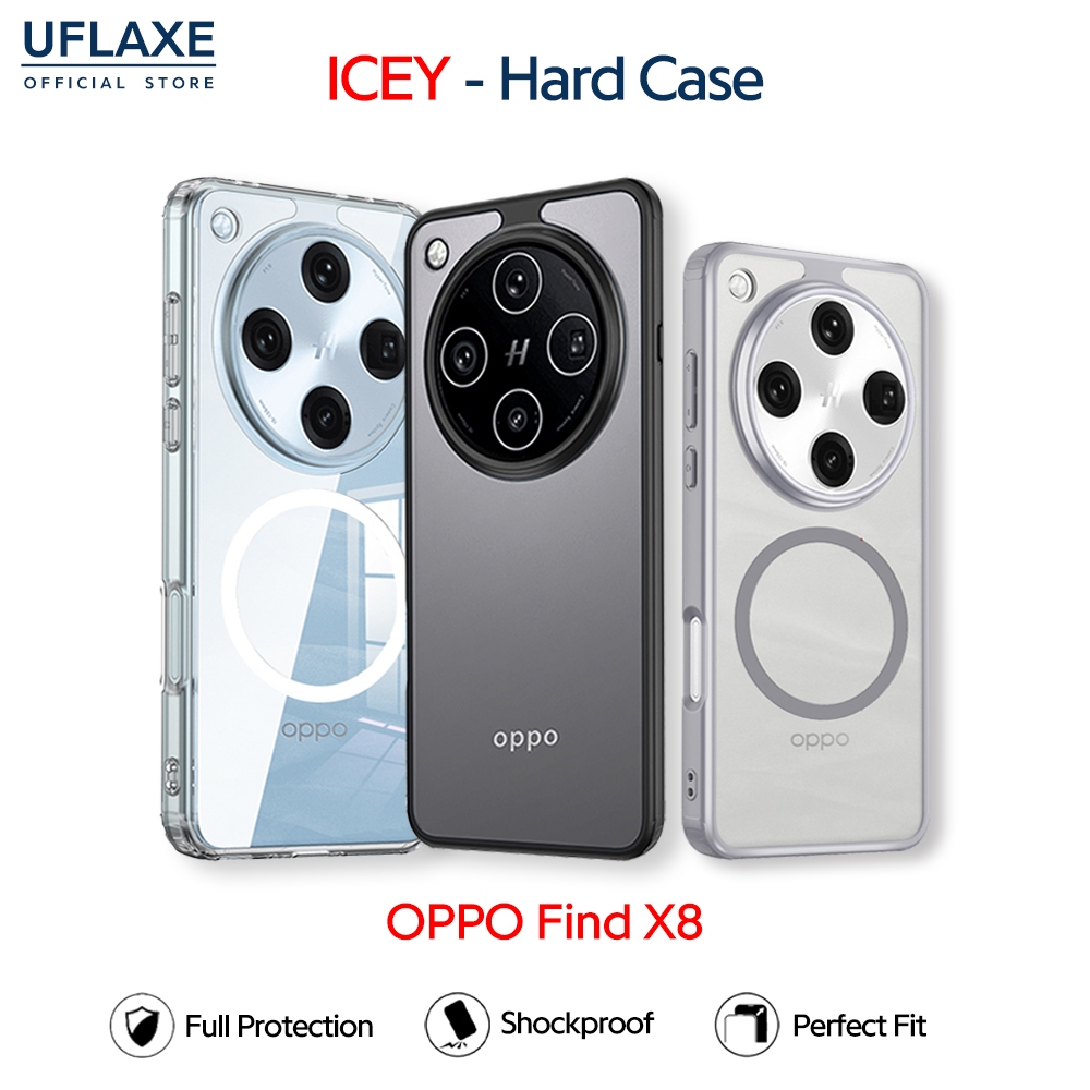 UFLAXE ICEY - เคส OPPO Find X8 - เคสแข็งใสกันเหลืองกันกระแทก เคสโทรศัพท์ด้านบางเฉียบป้องกันรอยนิ้วมือ