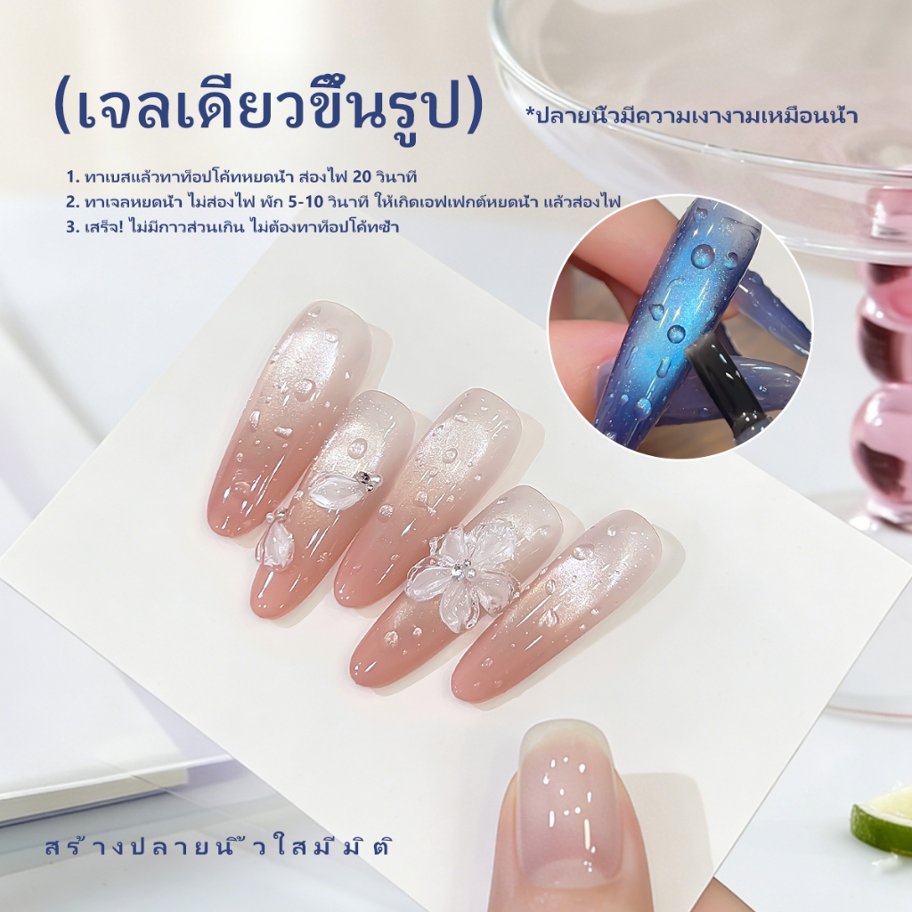 Miss Gooey เจลหยดน้ำใหม่โปแลนด์ด้านบน - ฤดูใบไม้ผลิฤดูร้อน 2026 ชัดเจนและหลากหลายน้ำหยดศิลปะเล็บ