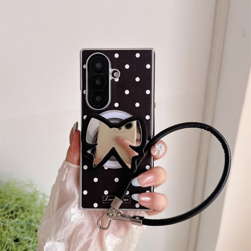 เหมาะสําหรับ Samsung Galaxy Z Fold 7 6 5 4 ขายึดกระจกผีเสื้อ Wave Point เคสโทรศัพท์แม่เหล็ก