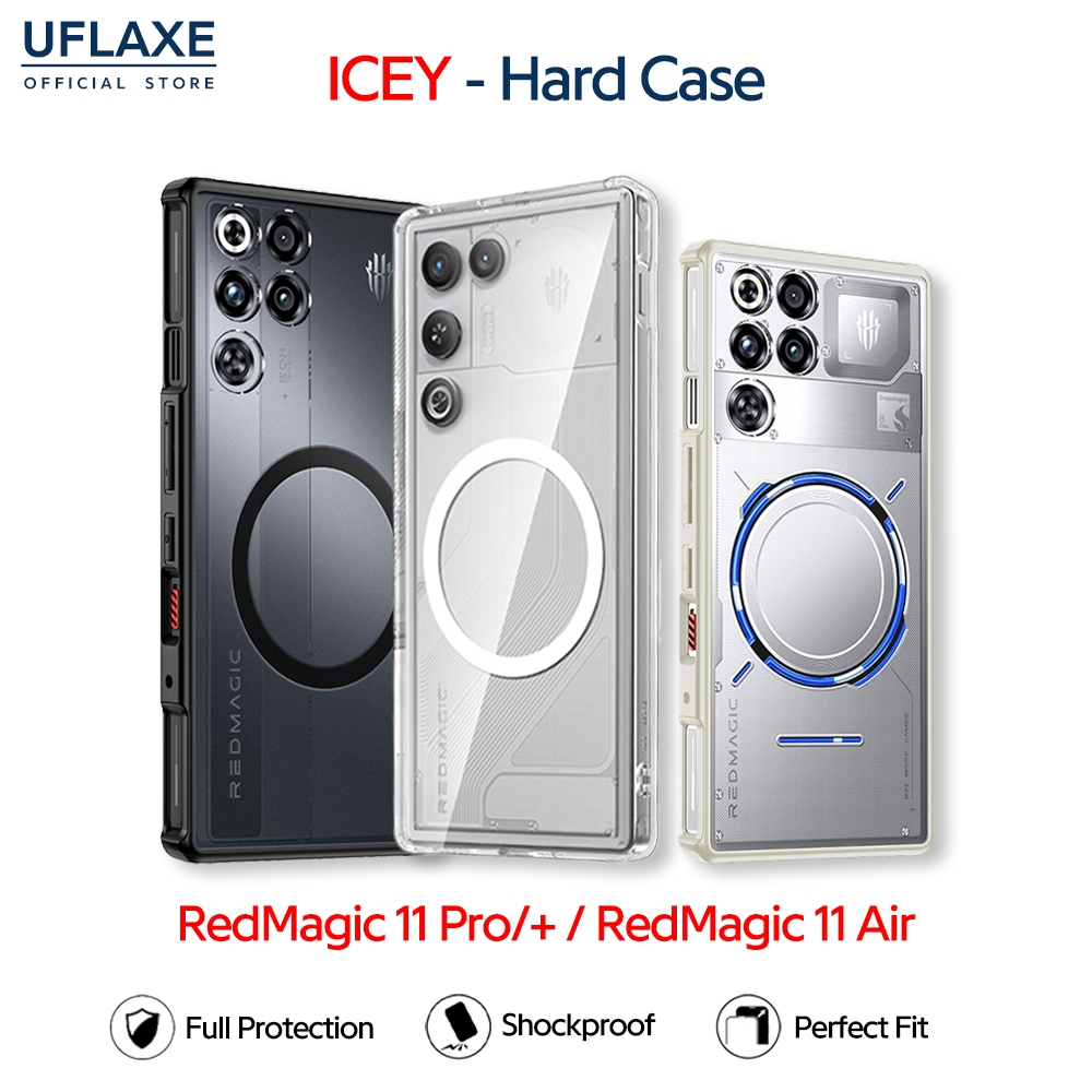 UFLAXE ICEY - เคส Red Magic 11 Pro Plus / Red Magic 11 Air - เคสแข็งใสกันเหลืองกันกระแทก เคสโทรศัพท์ด้านบางเฉียบป้องกันรอยนิ้วมือ
