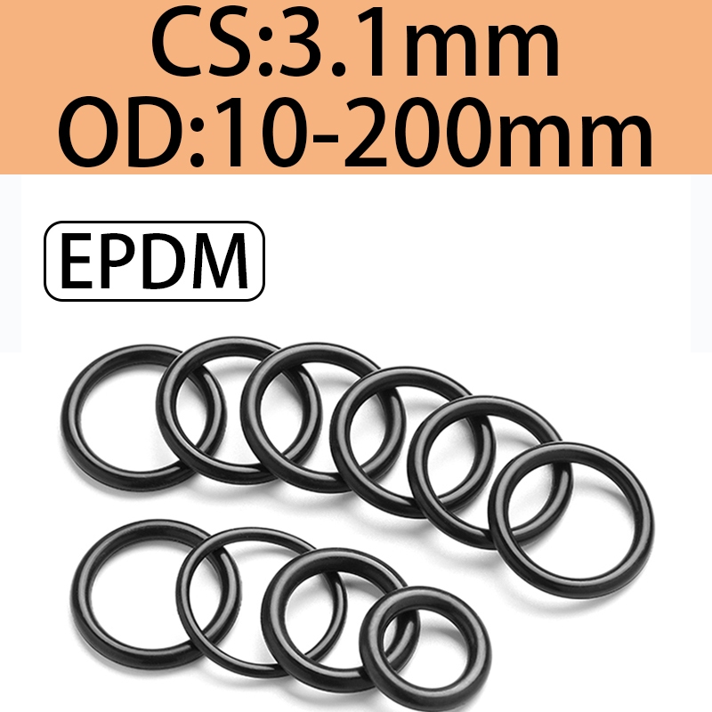 โอริง O-Ring OD10-200 * CS3.1 มม. EPDM ซีลแหวน Sanyuan Epylene Propylene ยาง O-Shaped แหวนปิดผนึก Da