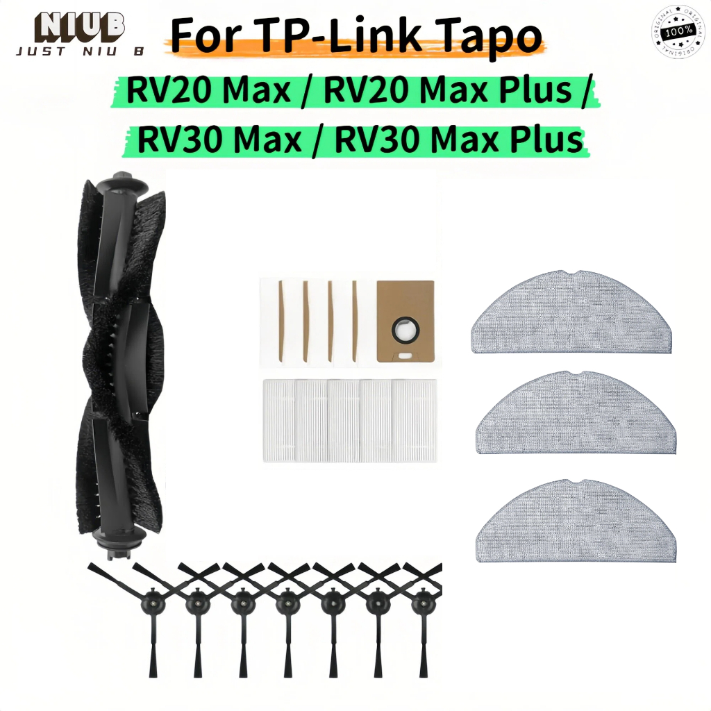 Fit สําหรับ TP-Link Tapo RV30 Max Plus / RV20 Max Plus / RV30 Max / RV20 Max หลักแปรงด้านข้าง HEPA F