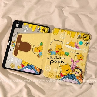 [วินนี่เดอะพูห์] เคสสําหรับ iPad iPad gen10/11th A16 2025 air8/7/6 2026 Pro 22/21/20 11in Air4/5 10.9 2020 10.2 Gen9 Gen8 Gen7 air6360° องศาเข้ากันได้