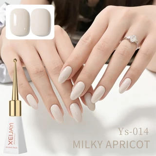XEIJAYI 10ml-ยาทาเล็บเจลสีขาวแอปริคอทสไตล์ใหม่ ความมันวาวยาวนาน เหมาะสําหรับร้านทําเล็บและใช้ครอบครัว
