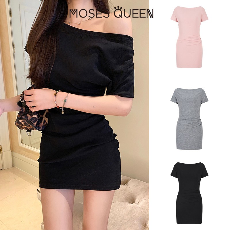 < MOSESQUEEN > ชุดเดรสสีตัดกัน แบบไม่มีหลัง กระชับ ใส่สบาย ฤดูร้อน ใหม่ แบบเซ็กซี่ ไม่มีสาย ทรงแฟชั่น สวยหรู #62968