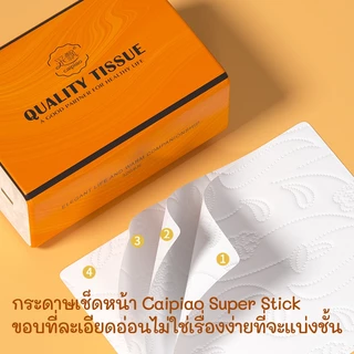 40 แพ็คกระดาษทิชชู่แบบนุ่มหนา 4 ชั้น Caipiao (1180-40) 300 ชิ้นต่อแพ็ค TH กระดาษชําระ