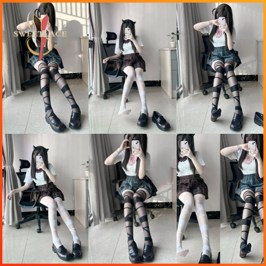 ถุงน่องต้นขานุ่มสำหรับผู้หญิง สไตล์ต้นขาสูง