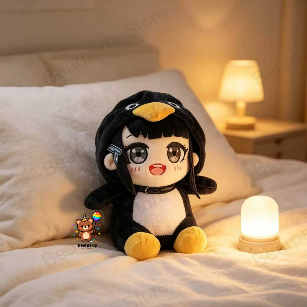 Guguga Little Penguin Administrator ตุ๊กตาตุ๊กตาน่ารักตุ๊กตาของขวัญวันเกิดเกมอุปกรณ์ต่อพ่วงตุ๊กตา