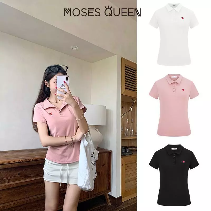 MOSESQUEEN เสื้อยืดคอโปโลแขนสั้น ออกแบบเรียบหรู สวมใส่ง่ายทุกโอกาส ใหม่ล่าสุดสำหรับฤดูร้อนปี 2025#63179