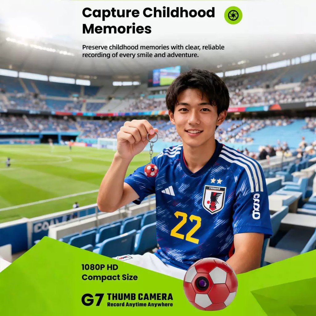 G7 World Cup mini Action กล้องแบบพกพาพ็อกเก็ตกล้องวิดีโอฟุตบอลการฝึกอบรมการบันทึก Vlog กล้องกีฬาสําห