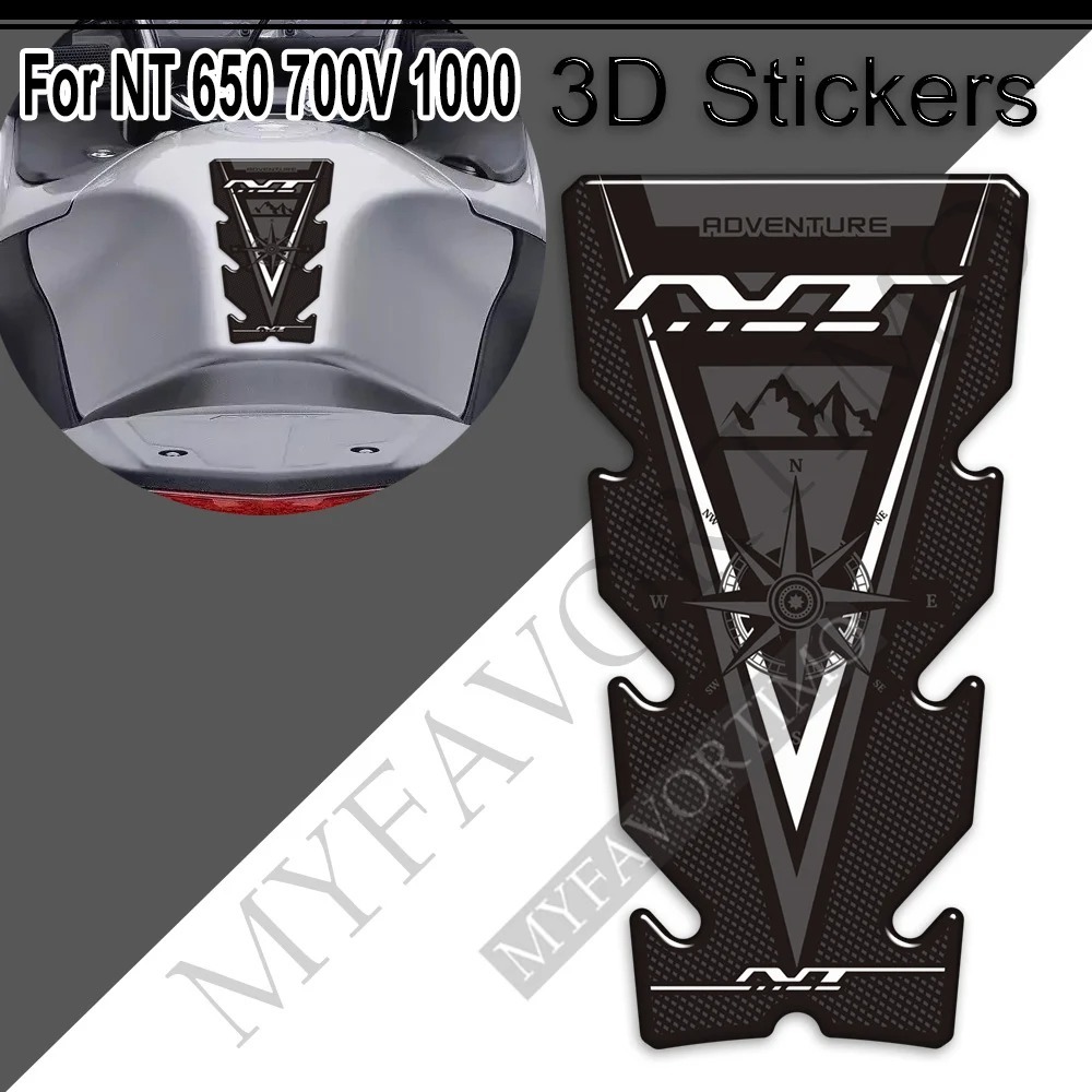 รถจักรยานยนต์สําหรับ Honda NT 650 700V 1000 1100 NT650 NT1100 ผจญภัยการใช้ถังน้ํามัน Pad Decals สติก