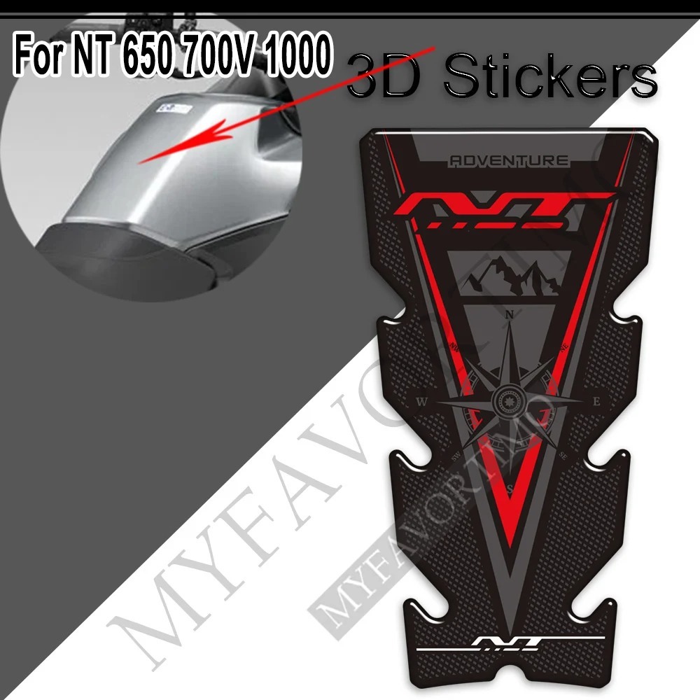 รถจักรยานยนต์ถังน้ํามันเชื้อเพลิง Pad Decals สติกเกอร์ป้องกันสําหรับ Honda NT 650 700V 1000 1100 NT6