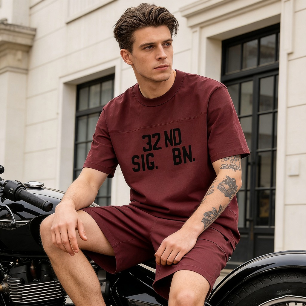 เสื้อยืดTEE ดีไซน์ล่าสุด OKONKWO ทรงตกไหล่ หนักแน่น 210g พิมพ์ลายรอบคอกึ่งวงกลม สวมใส่ง่ายสำหรับทุกวัน