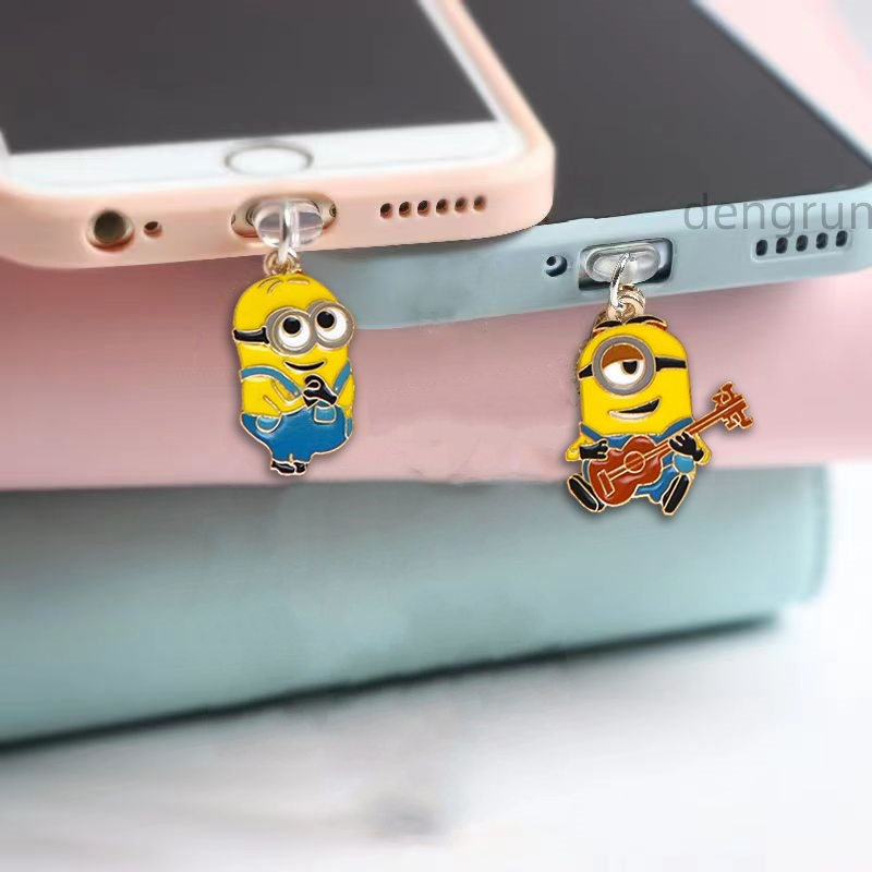 จี้ที่ห้อยโทรศัพท์น่ารักๆเท่ๆ minions มินเนี่ยน ของใช้ ปลั๊กกันฝุ่นไอโฟน ลําโพง type c ที่ปิดรูชาร์จ จุกปิด โทรศัพท ที่ กันฝุ่น ตุ๊กตาเกาะเคสโทรศัพท์