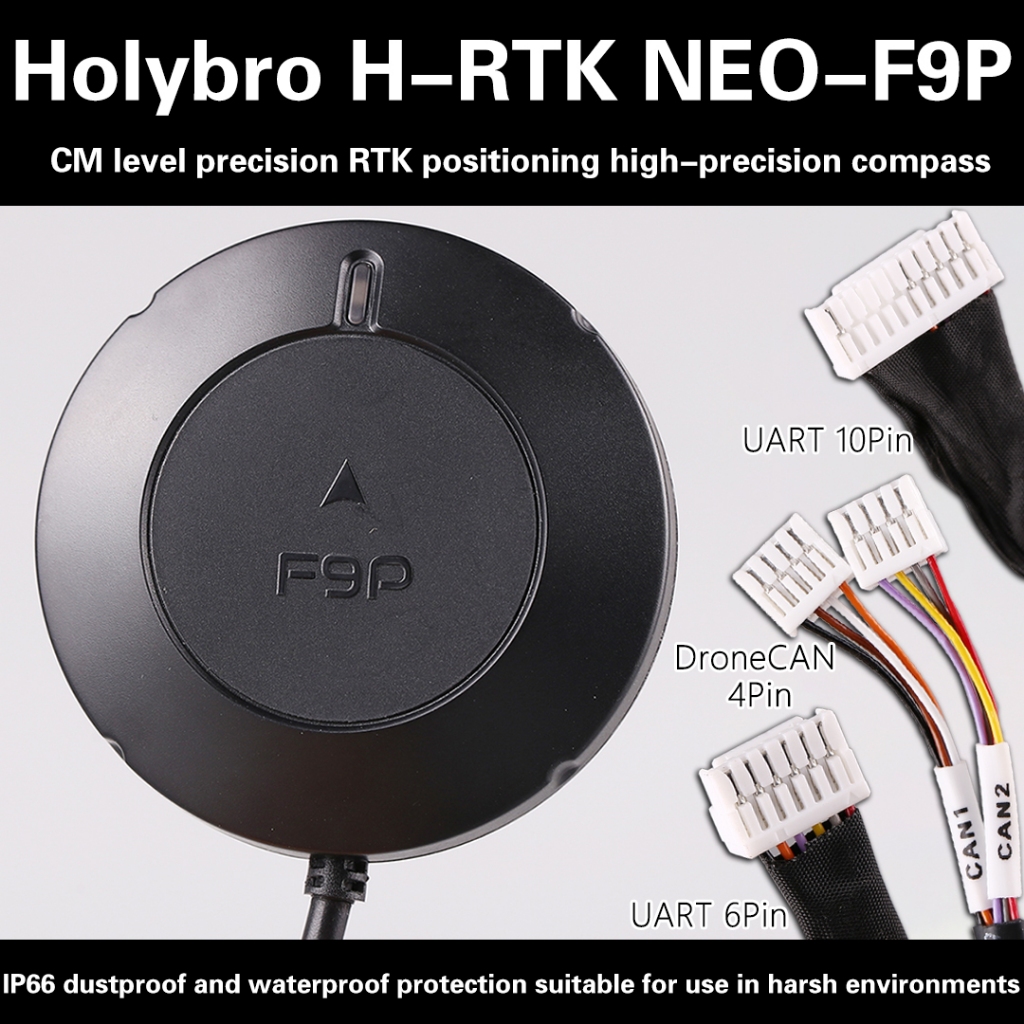 HolyBro H-RTK NEO-F9P Rover IP66 กันน้ํา RM3100 เข็มทิศสําหรับ Precision Drone การสํารวจการทําแผนที่