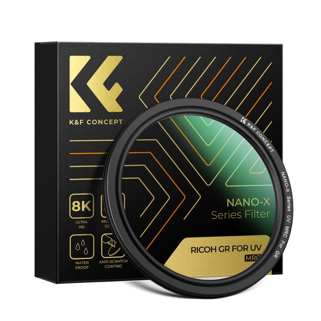 K&F Concept เลนส์ Ricoh Mcuv Filter, สําหรับ Ricoh GR IIIx,GR IIIx HDF,GR III,GR III HDF,GR4 และ GR 