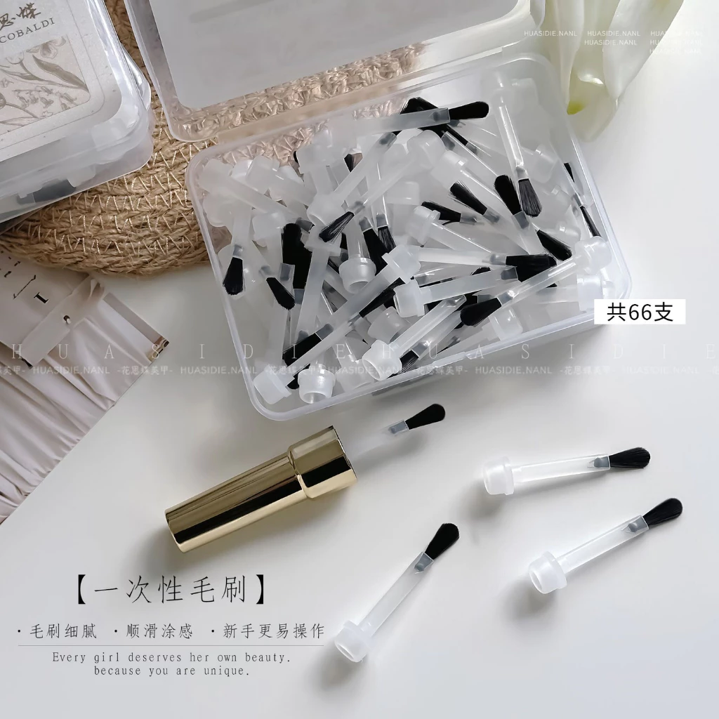 1ด้าม+66หัวแปรงหัวแปรงสามารถแทนที่หลายครั้งบนด้าม เหมาะสำหรับใช้ในร้านทำเล็บ