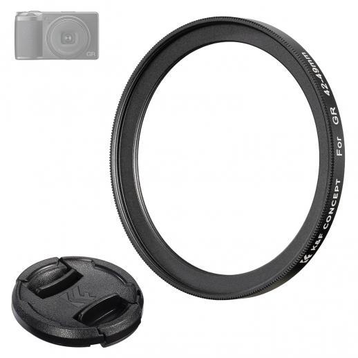 K&F Concept แหวนอะแดปเตอร์ฟิลเตอร์เลนส์ Ricoh 42-49 มม. สําหรับตัวกรอง Ricoh MCUV ของ K&F CONCEPT