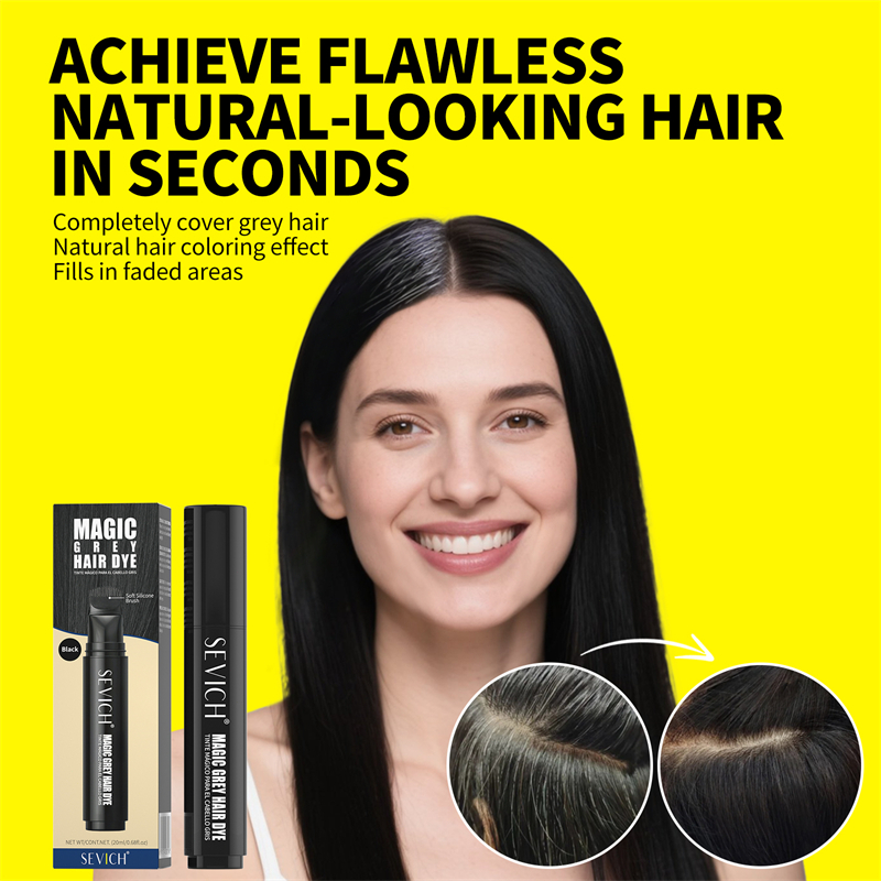 SEVICH ปากกาย้อมผม ปกปิดผมขาวหรือเทาได้อย่างรวดเร็ว Hair Dye Pen Black Hair Color