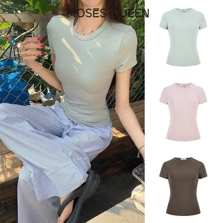MOSESQUEEN เสื้อยืดคอกระดุมแขนสั้น สไตล์.basic สำหรับสวมใส่ง่ายในหน้าร้อน # 63147