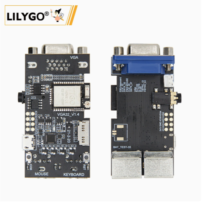 TTGO VGA V1.4 controller เมาส์และคีย์บอร์ด Graphics library เกมเครื่องยนต์/ขั้ว VT
