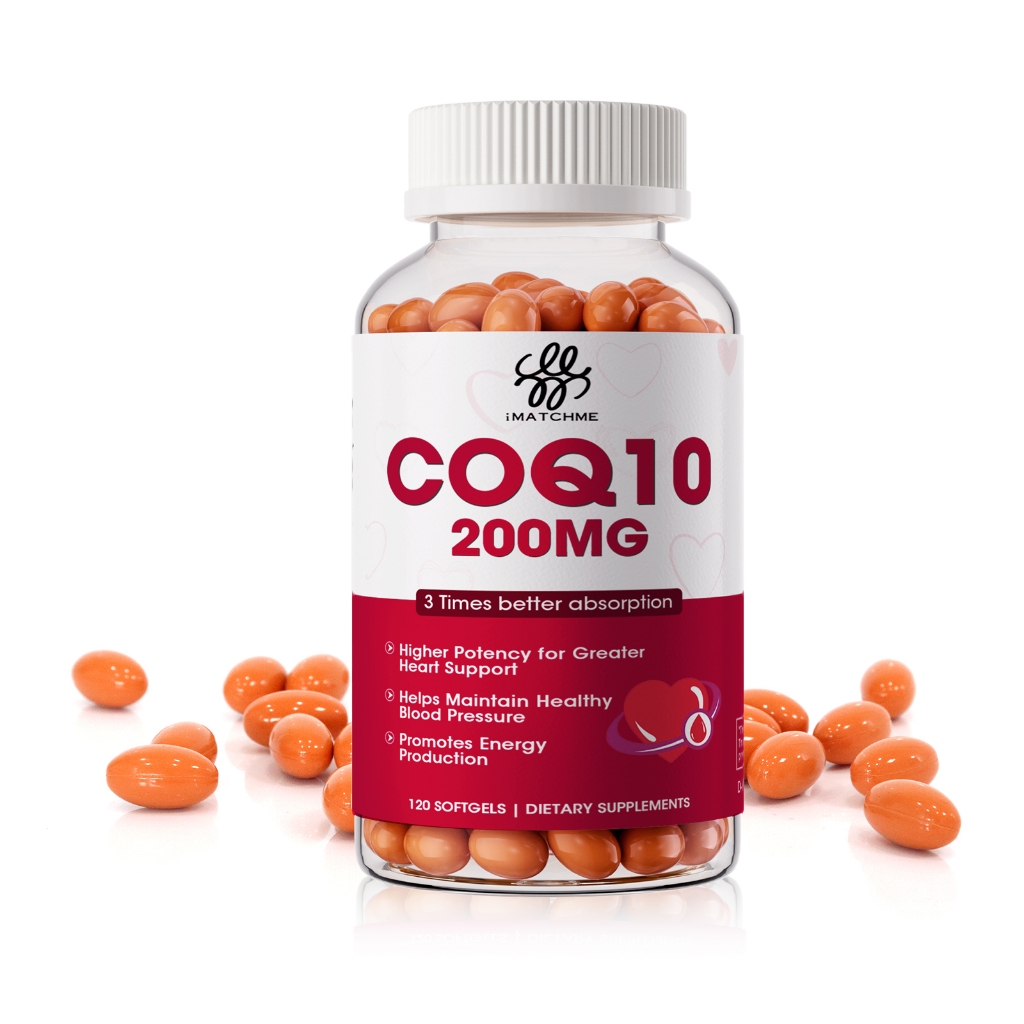 COQ10 Coenzyme Q10 แคปซูลส่งเสริมการหัวใจ Lpw ระดับน้ําตาลในเลือดสุขภาพหัวใจสุขภาพให้พลังงานสนับสนุนร่วมสุขภาพมังสวิรัติ
